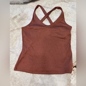 GAP Rust Sports Bra with Cross-Back Design